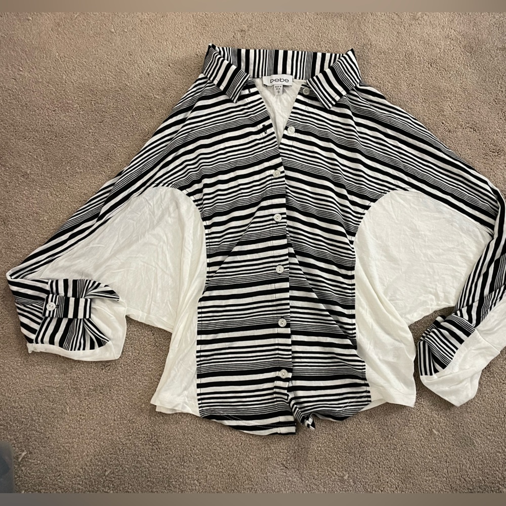 NEW Bebe Dolman Button Up Sweater